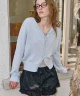 【GIUNON】flower knit cardigan / フラワーニットカーディガン
