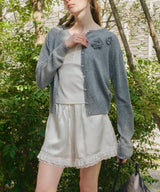 【GIUNON】flower knit cardigan / フラワーニットカーディガン