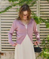 【GIUNON】flower knit cardigan / フラワーニットカーディガン