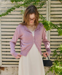 【GIUNON】flower knit cardigan / フラワーニットカーディガン