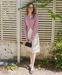 【GIUNON】flower knit cardigan / フラワーニットカーディガン