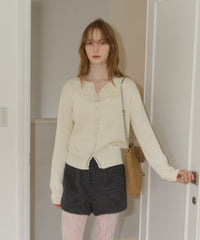 【GIUNON】flower knit cardigan / フラワーニットカーディガン
