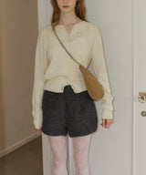 【GIUNON】flower knit cardigan / フラワーニットカーディガン