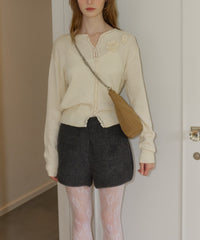 【GIUNON】flower knit cardigan / フラワーニットカーディガン
