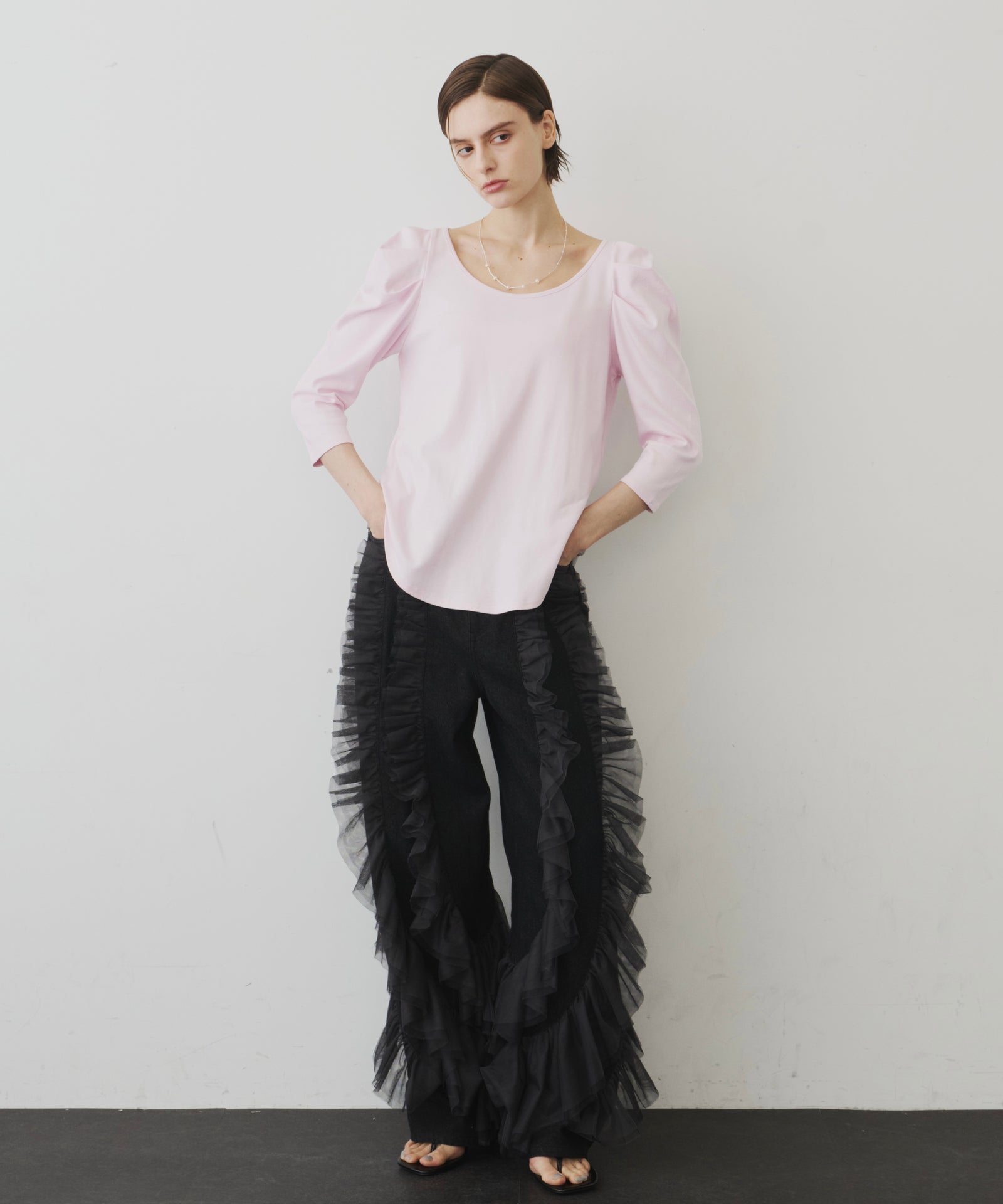 再入荷】デニム×ギャザーチュールパンツ – LA BELLE ETUDE online store