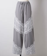 【yae】Lace design slacks / レースデザインスラックス