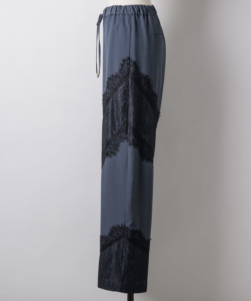 【yae】Lace design slacks / レースデザインスラックス