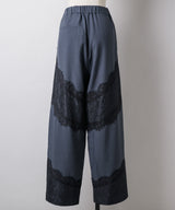 【yae】Lace design slacks / レースデザインスラックス
