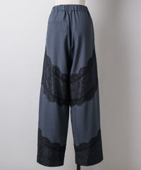 【yae】Lace design slacks / レースデザインスラックス