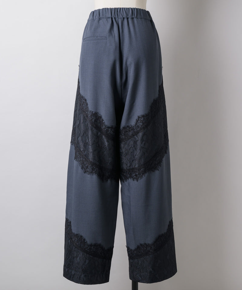 【yae】Lace design slacks / レースデザインスラックス