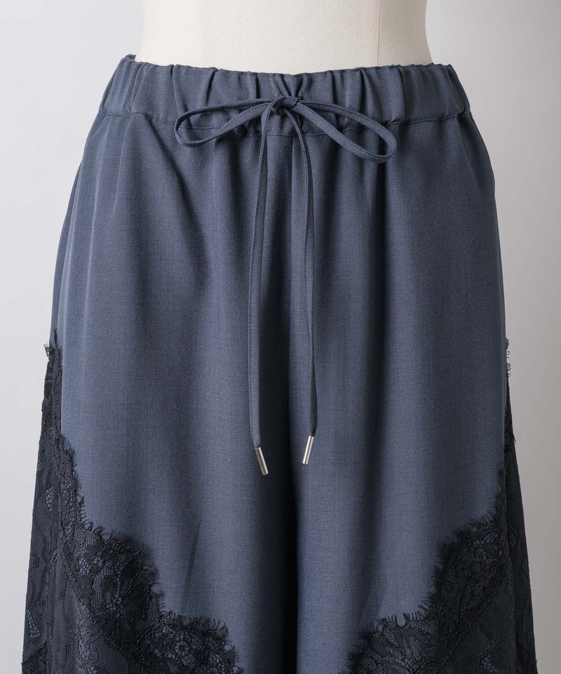 【yae】Lace design slacks / レースデザインスラックス