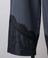 【yae】Lace design slacks / レースデザインスラックス