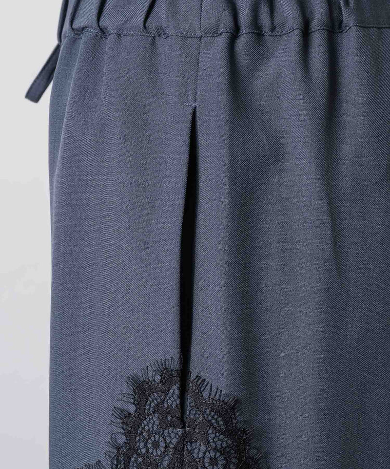 【yae】Lace design slacks / レースデザインスラックス