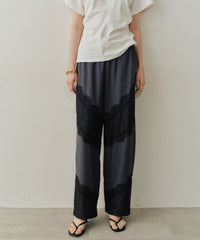 【yae】Lace design slacks / レースデザインスラックス