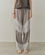 【yae】Lace design slacks / レースデザインスラックス