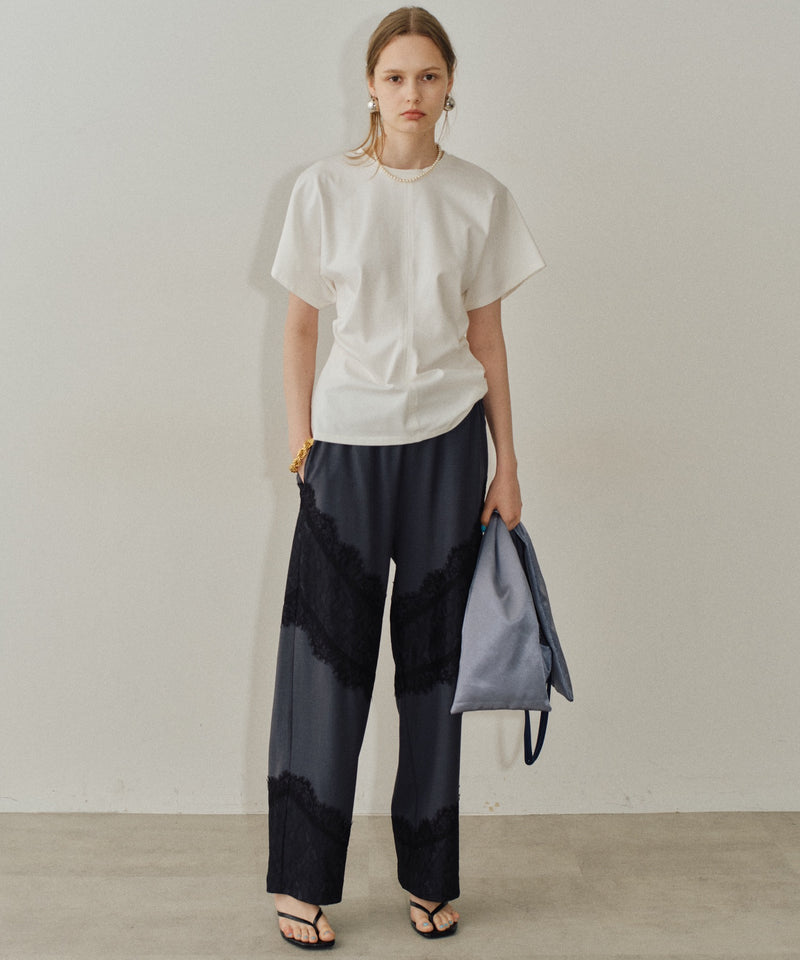 【yae】Lace design slacks / レースデザインスラックス