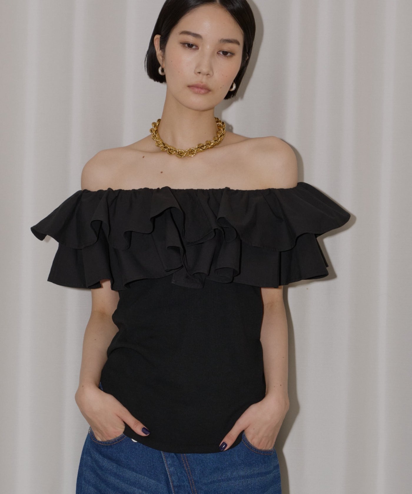 yae】2way frills top /2wayフリルトップ – LA BELLE ETUDE online store