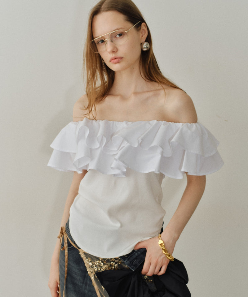 【yae】2way frills top /2wayフリルトップ