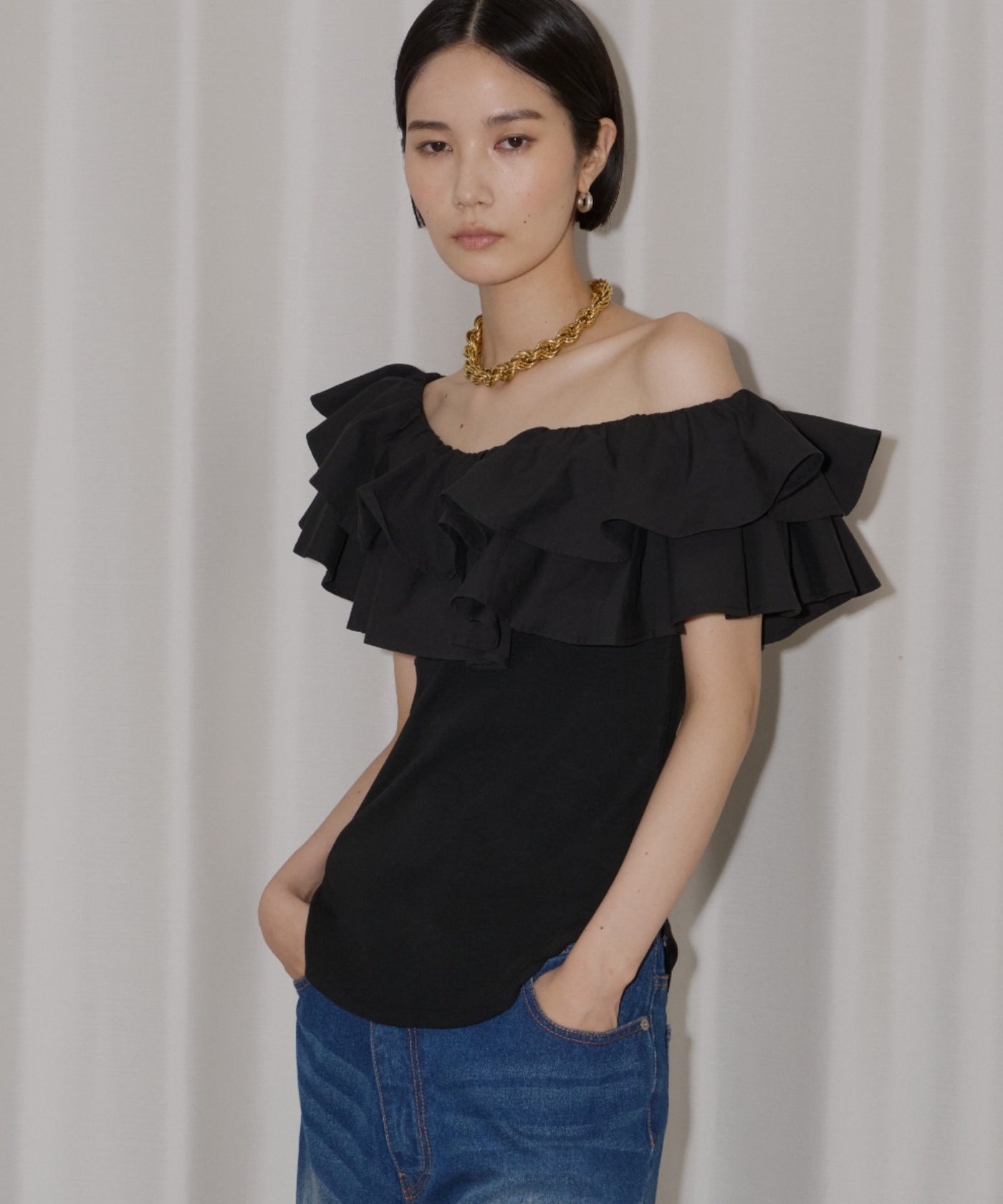 yae】2way frills top /2wayフリルトップ – LA BELLE ETUDE online store