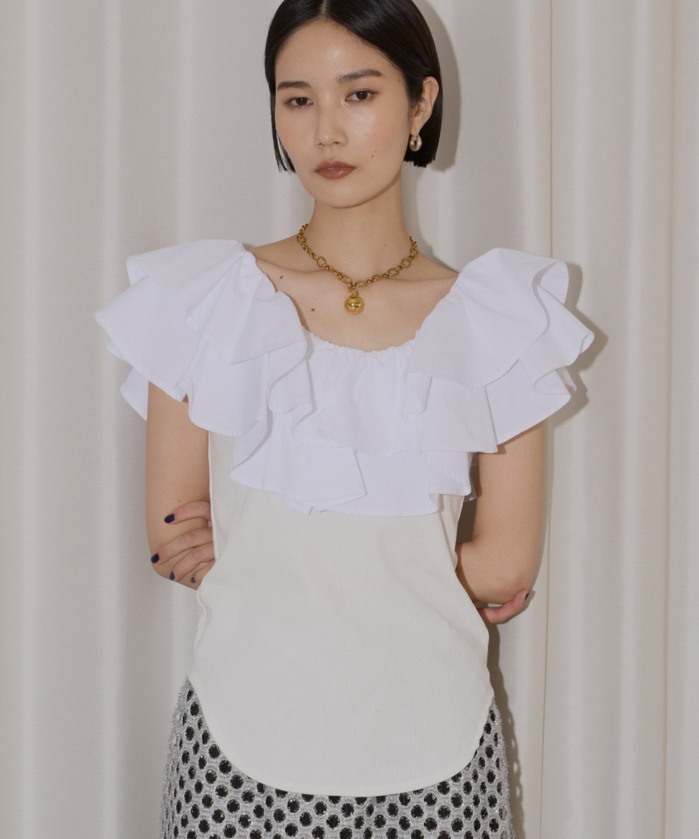 yae】2way frills top /2wayフリルトップ – LA BELLE ETUDE online store