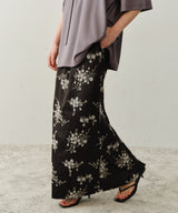【yae】	Flower embroidery skirt / フラワーエンブロイダリースカート