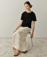 【yae】	Flower embroidery skirt / フラワーエンブロイダリースカート