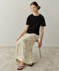 【yae】	Flower embroidery skirt / フラワーエンブロイダリースカート
