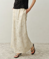 【yae】	Flower embroidery skirt / フラワーエンブロイダリースカート