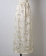【yae】	Flower embroidery skirt / フラワーエンブロイダリースカート