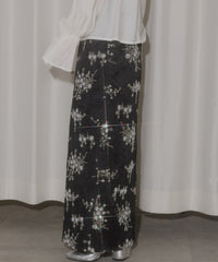 【yae】	Flower embroidery skirt / フラワーエンブロイダリースカート