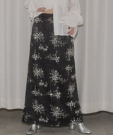 【yae】	Flower embroidery skirt / フラワーエンブロイダリースカート