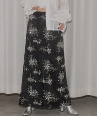 【yae】	Flower embroidery skirt / フラワーエンブロイダリースカート