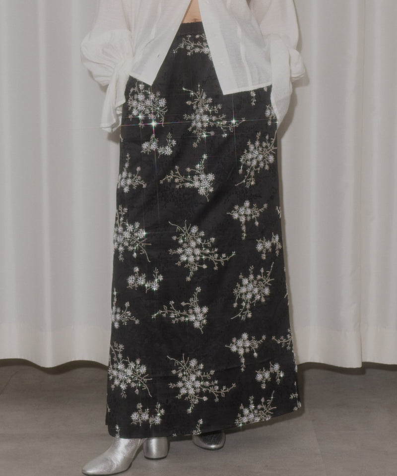 スカート yae Flower embroidery skirt yae】 Flower embroidery skirt / フラワーエンブロイダリースカート