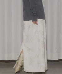 【yae】	Flower embroidery skirt / フラワーエンブロイダリースカート