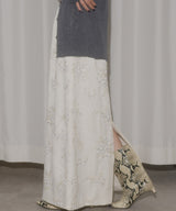 【yae】	Flower embroidery skirt / フラワーエンブロイダリースカート