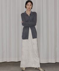 【yae】	Flower embroidery skirt / フラワーエンブロイダリースカート