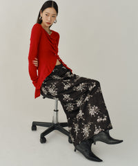 【yae】	Flower embroidery skirt / フラワーエンブロイダリースカート