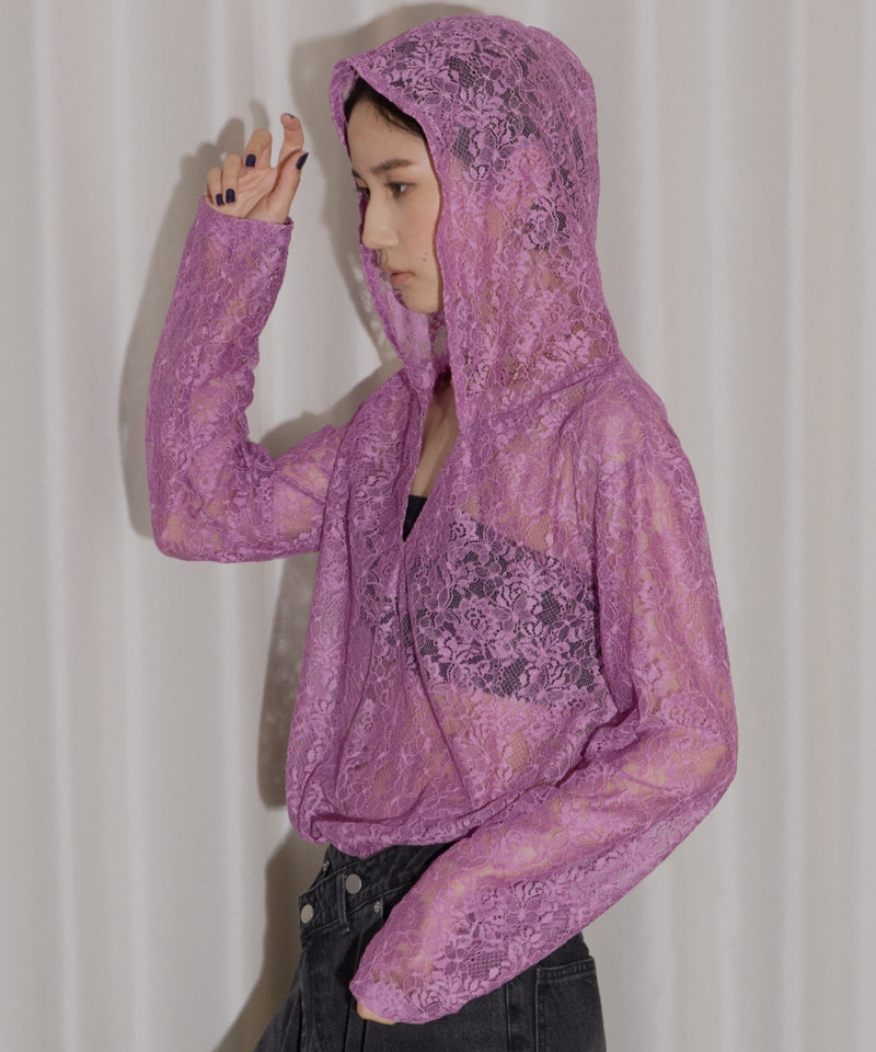 【yae】lace hoodie / レースフーディー