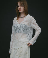 【yae】lace hoodie / レースフーディー