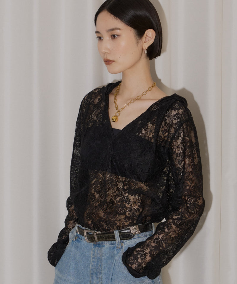 【yae】lace hoodie / レースフーディー