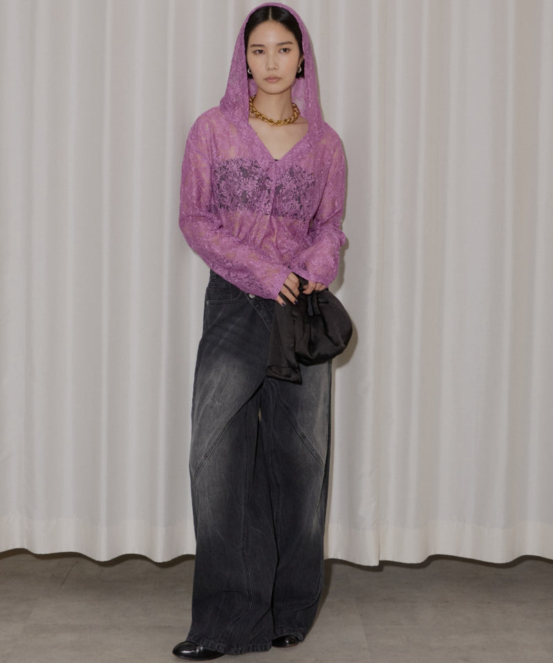 【yae】lace hoodie / レースフーディー