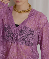 【yae】lace hoodie / レースフーディー