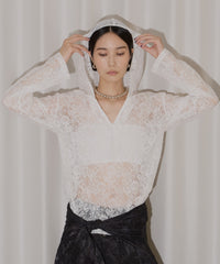 【yae】lace hoodie / レースフーディー
