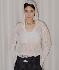 【yae】lace hoodie / レースフーディー
