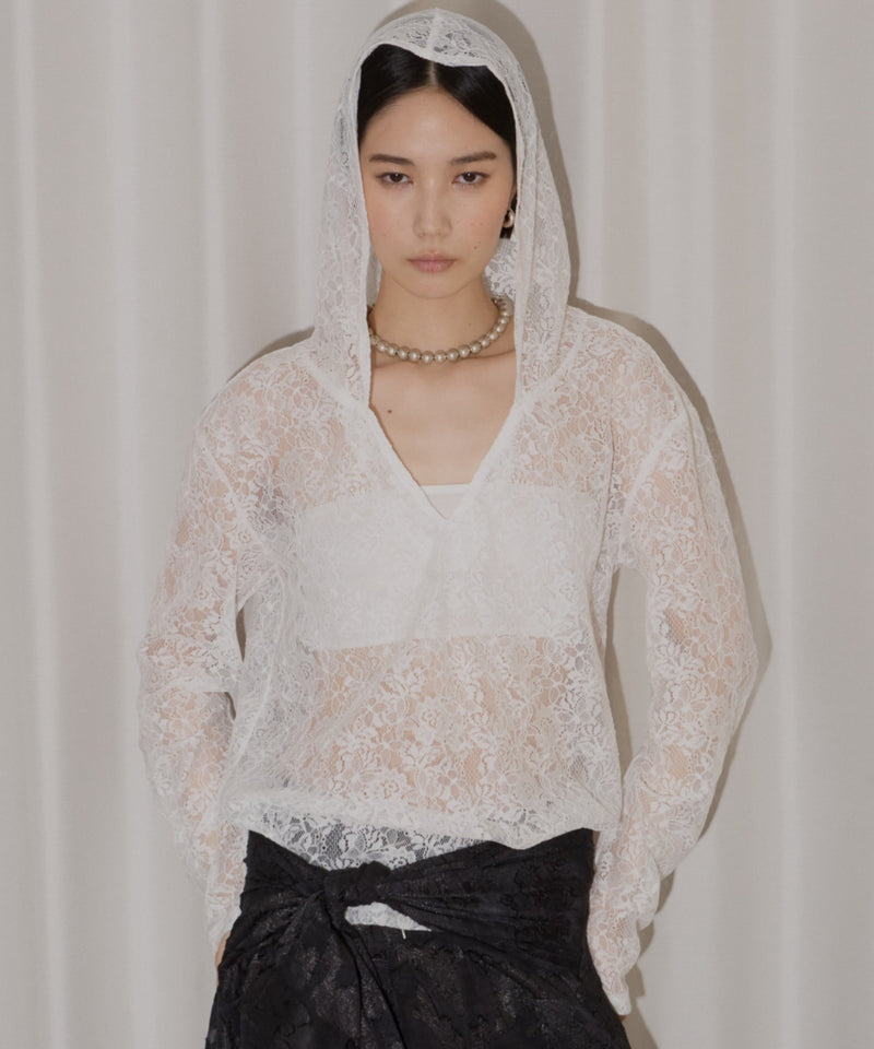 【yae】lace hoodie / レースフーディー