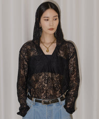 【yae】lace hoodie / レースフーディー