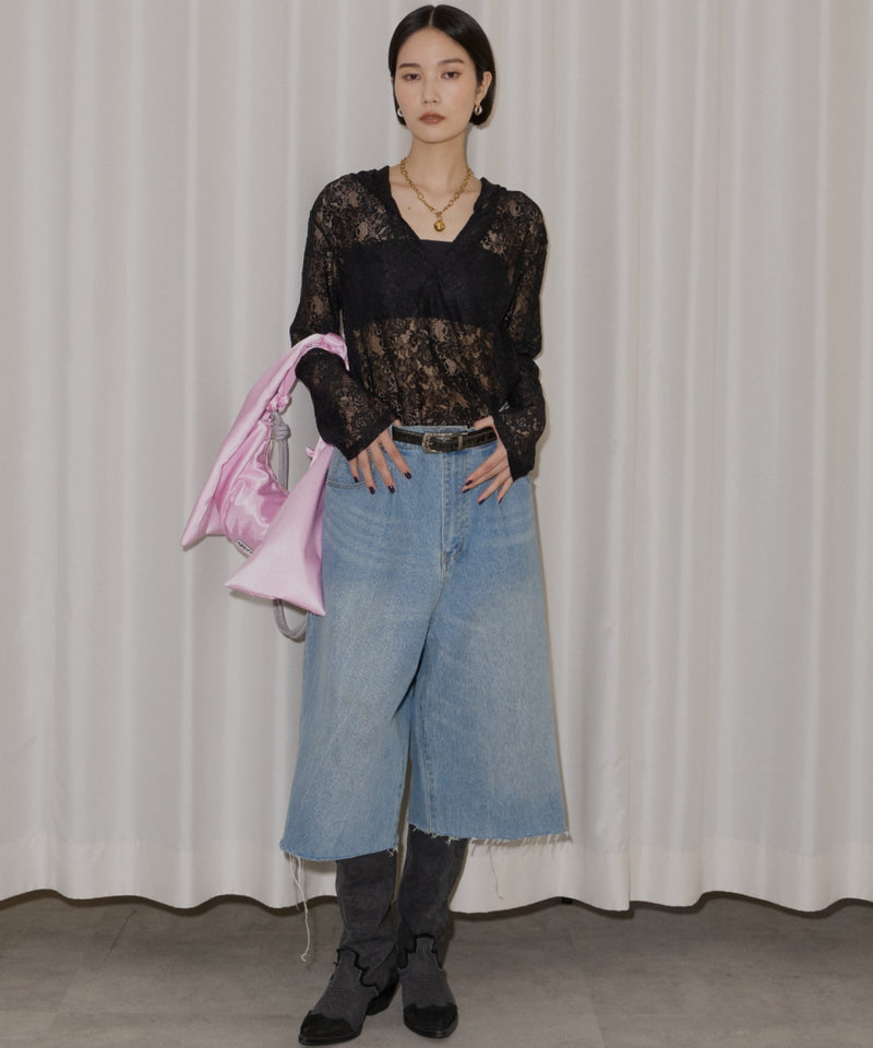 【yae】lace hoodie / レースフーディー