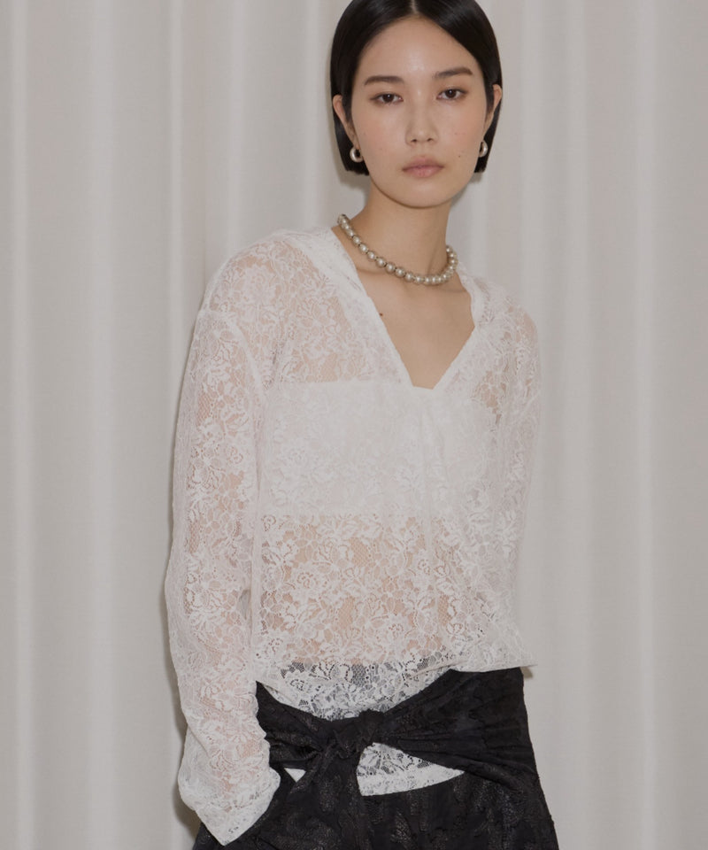【yae】lace hoodie / レースフーディー