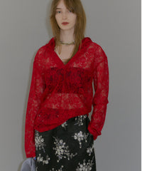 【yae】lace hoodie / レースフーディー