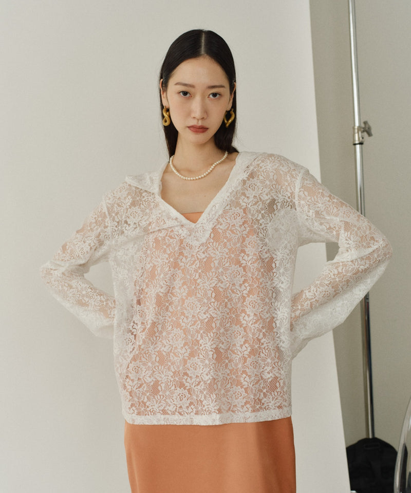 【yae】lace hoodie / レースフーディー